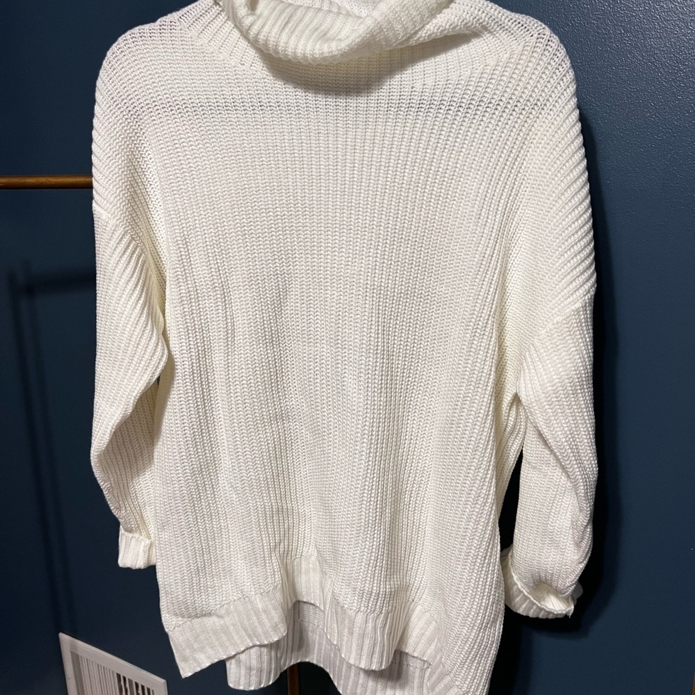 Cozy White Knit Sweater